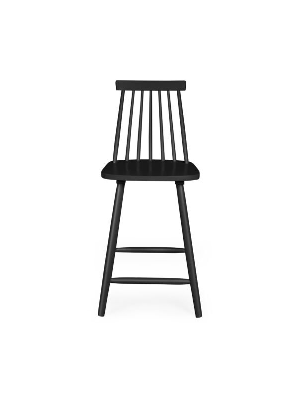 Alassio Black Spindle Back 112cm Solid Wood Bar Stool - Image 3