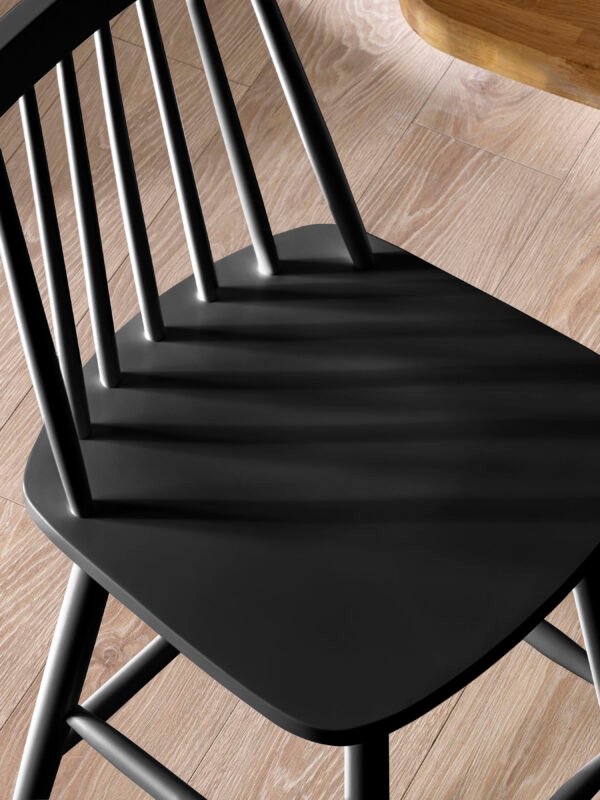 Alassio Black Spindle Back 112cm Solid Wood Bar Stool - Image 6