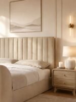 Alana Side-Lift Ottoman TV Bed - Cream Velvet, King - Image 10