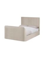 Alana Side-Lift Ottoman TV Bed - Cream Velvet, King - Image 4