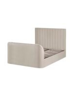 Alana Side-Lift Ottoman TV Bed - Cream Velvet, King - Image 5