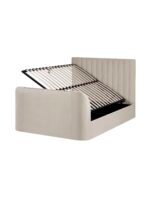 Alana Side-Lift Ottoman TV Bed - Cream Velvet, King - Image 6