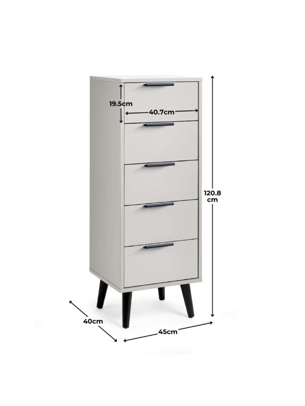 Alba 5 Drawer Chest - Image 6