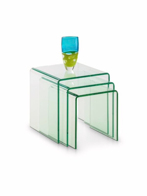 Amalfi Bent Glass Nest Of Tables - Image 2
