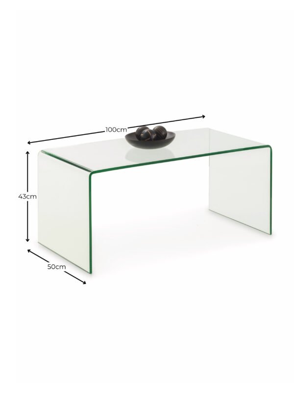 Amalfi Bent Glass Coffee Table - Image 7