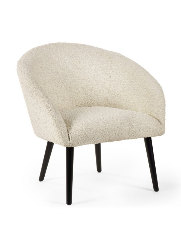 Amari Boucle Accent Chair - Ivory - Image 2