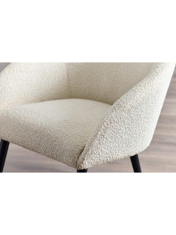 Amari Boucle Accent Chair - Ivory - Image 4
