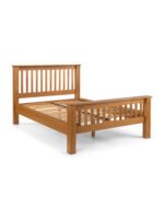 Amsterdam 135cm Double Light Oak High Footend Solid Oak Bed - Image 4