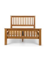 Amsterdam 135cm Double Light Oak High Footend Solid Oak Bed - Image 5