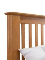 Amsterdam 135cm Double Light Oak High Footend Solid Oak Bed - Image 9