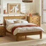 Amsterdam 150cm King Light Oak Low Footend Solid Oak Bed