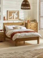 Amsterdam 180cm Super King Light Oak Low Footend Solid Oak Bed