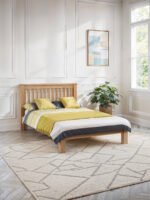 Amsterdam 180cm Super King Light Oak Low Footend Solid Oak Bed - Image 2