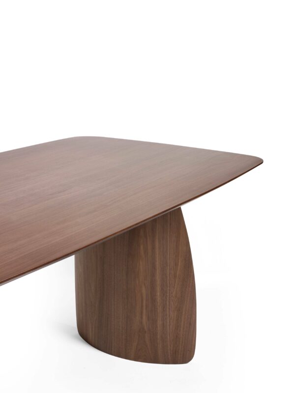 Artemis Curved Leg Walnut Dining Table - Image 5