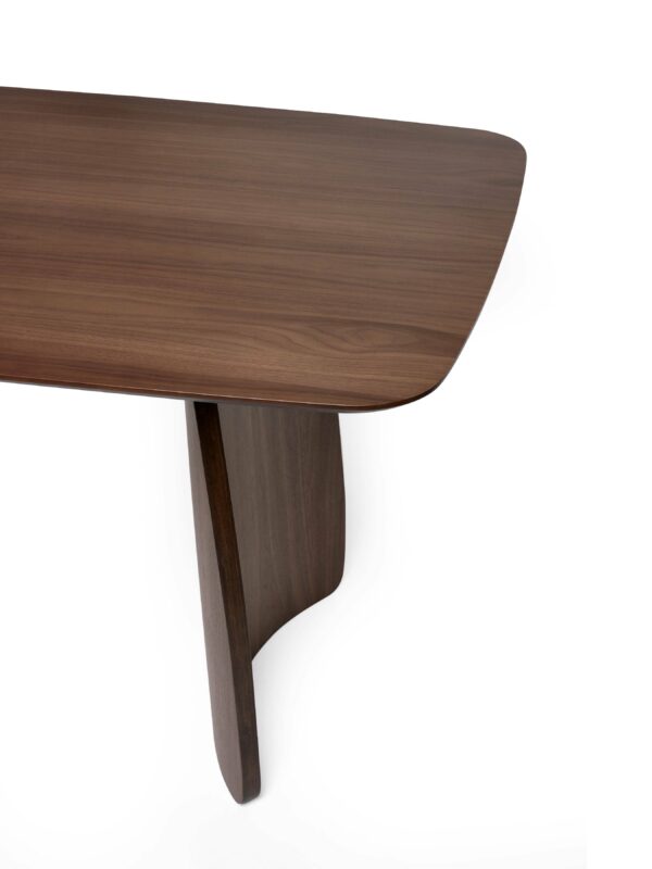 Artemis Curved Leg Walnut Dining Table - Image 6
