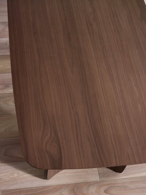 Artemis Curved Leg Walnut Dining Table - Image 7