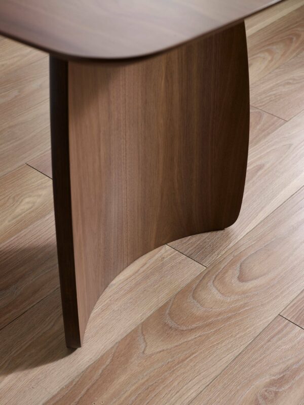 Artemis Curved Leg Walnut Dining Table - Image 9