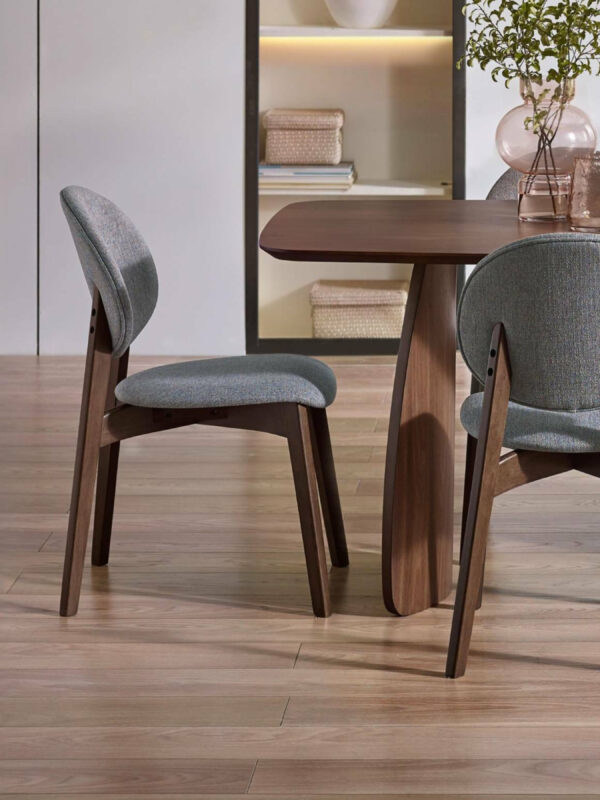 Set of 2 Artemis Walnut and Grey Dining Chairs
