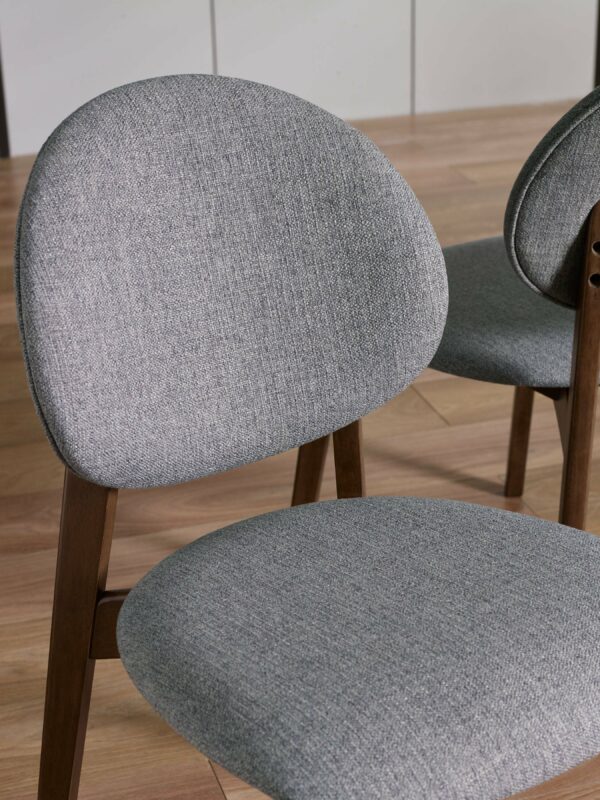 Set of 2 Artemis Walnut and Grey Dining Chairs - Image 10