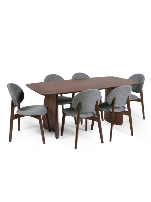 Set of 2 Artemis Walnut and Grey Dining Chairs - Image 16