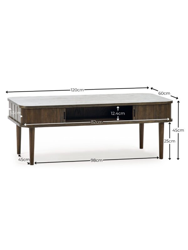Arya Coffee Table - Dark Oak Effect - Image 13
