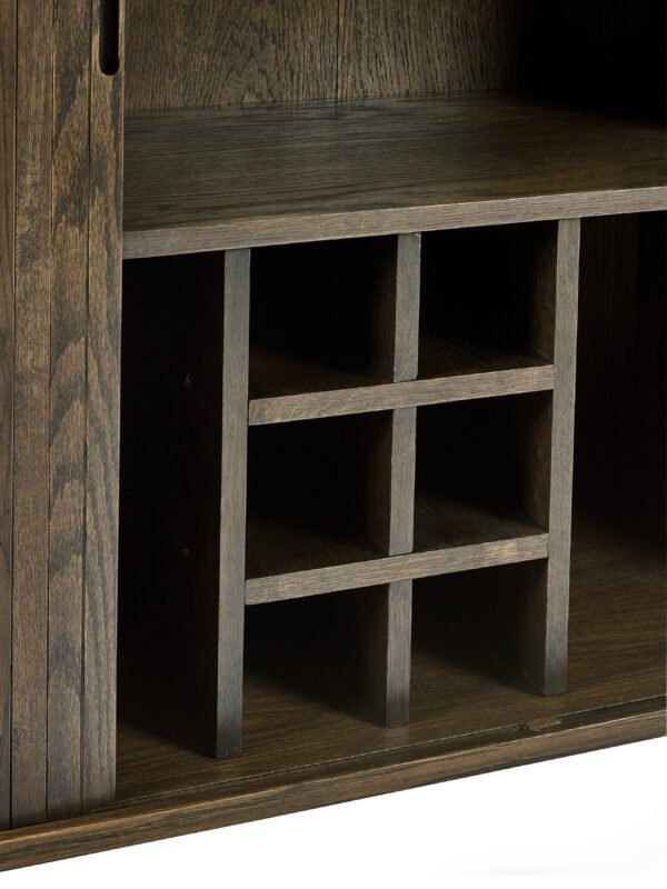 Arya Drinks Cabinet - Dark Oak Effect - Image 10