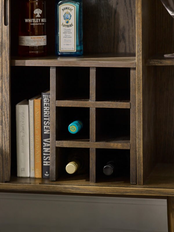 Arya Drinks Cabinet - Dark Oak Effect - Image 13