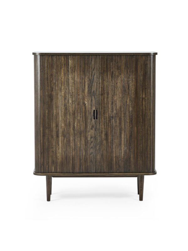 Arya Drinks Cabinet - Dark Oak Effect - Image 5