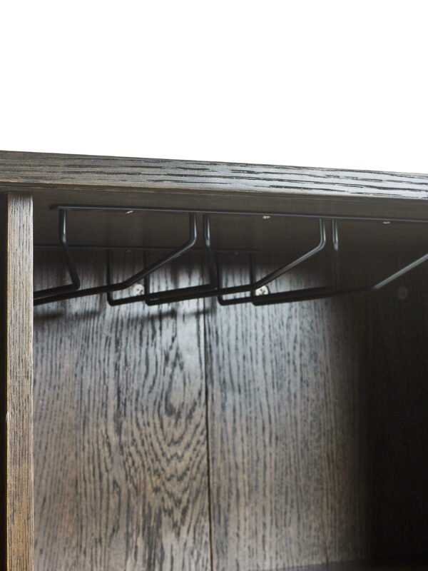 Arya Drinks Cabinet - Dark Oak Effect - Image 8