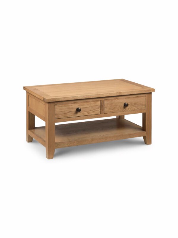 Astoria 2 Drawer Coffee Table - Oak - Image 2