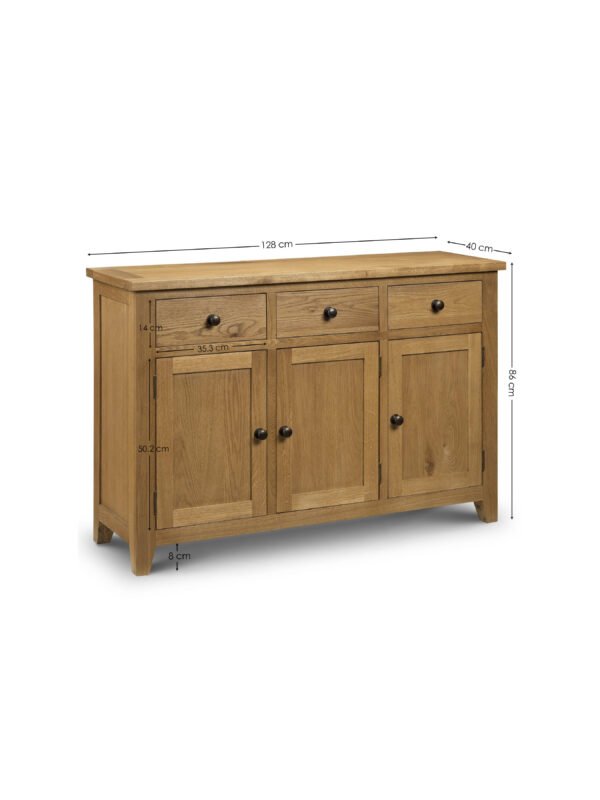 Astoria 3 Door 3 Drawer Sideboard - Oak - Image 3