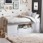 Atom 90cm Single White Low Sleeper Bed with Storage