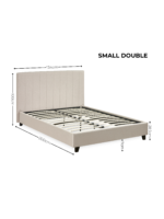 Aylen Upholstered Bed Frame - Oatmeal Linen, Small Double - Image 7
