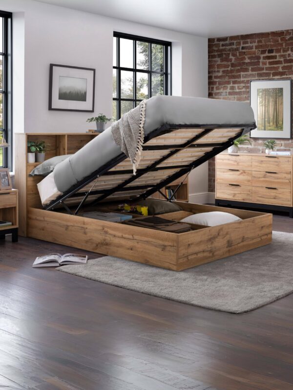 Bali Ottoman Bookcase Bed Frame - Image 2
