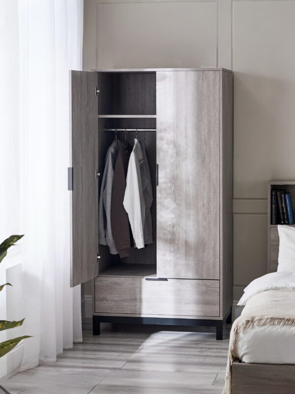 Bali 2 Door 1 Drawer Wardrobe - Image 2