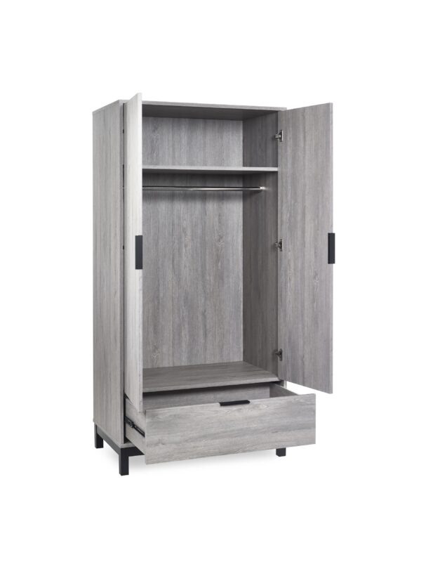 Bali 2 Door 1 Drawer Wardrobe - Image 4