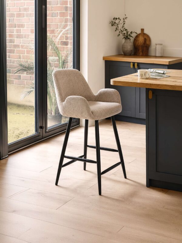 Barley Chenille Bar Stool - Cookies and Cream Chenille
