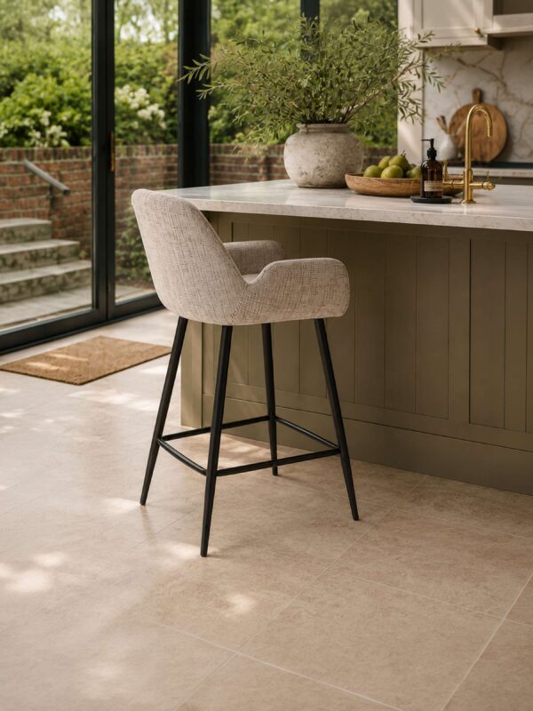 Barley Chenille Bar Stool - Cookies and Cream Chenille - Image 2