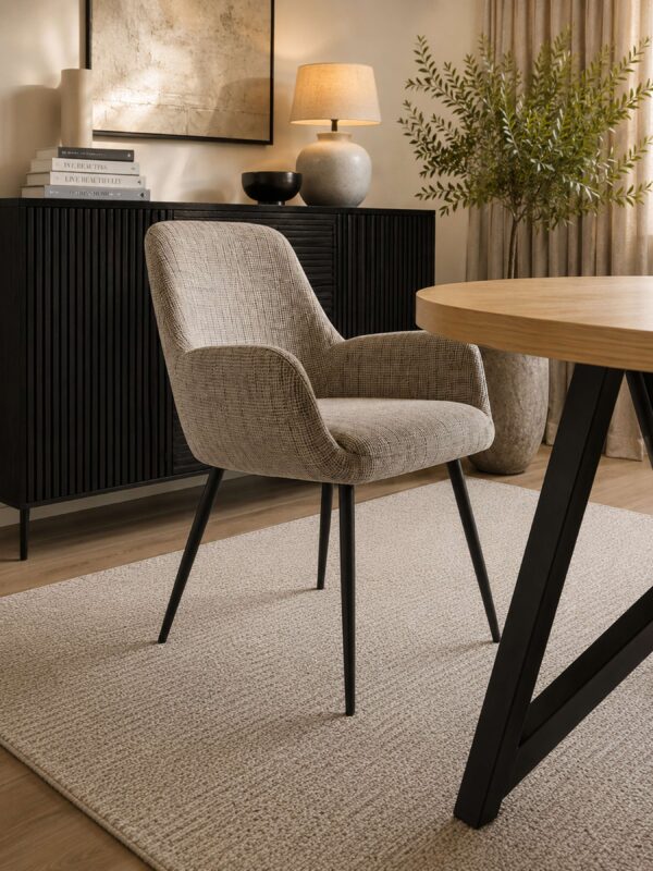 Barley Dining Chair (Set of 2) - Cookies and Cream Chenille