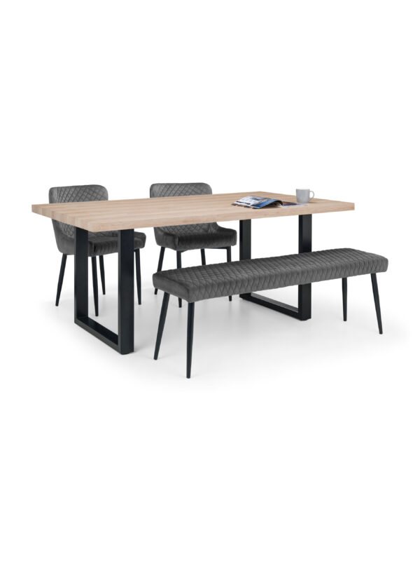 Berwick Rectangular 6 Seater Dining Table - Oak Effect - Image 8