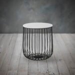 Enzo Oak & Gold Side Table - Image 12
