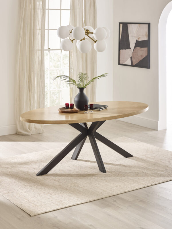 Bondi Oak Effect Oval 4-6 Seater Dining Table