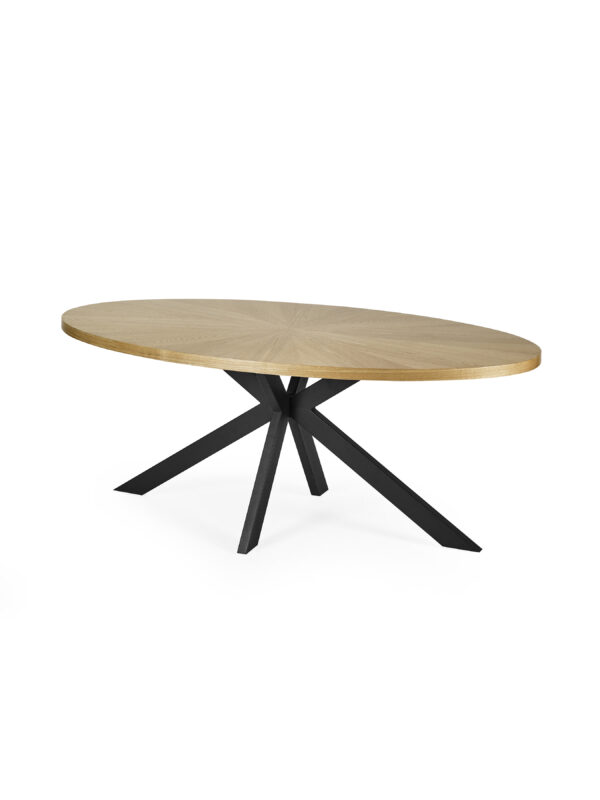 Bondi Oak Effect Oval 4-6 Seater Dining Table - Image 2