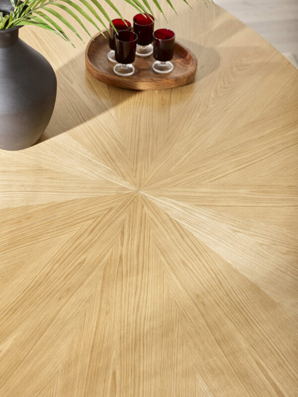 Bondi Oak Effect Oval 4-6 Seater Dining Table - Image 4