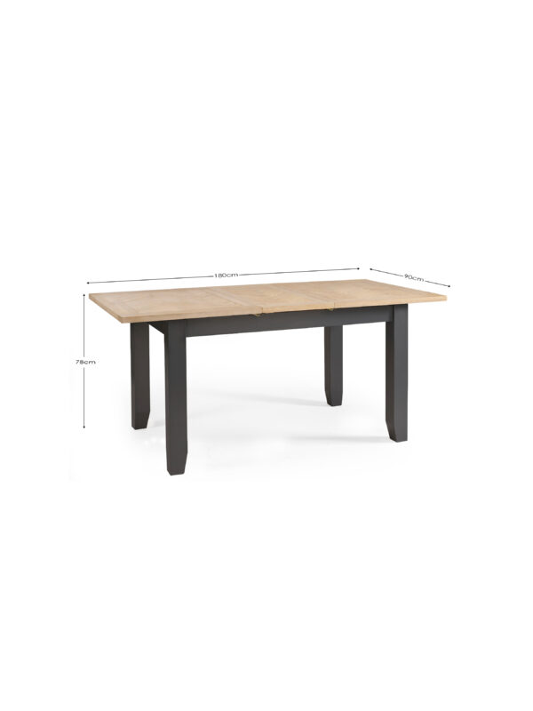 Bordeaux Extending Dining Table Dark Grey - Image 12