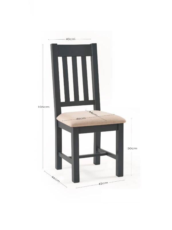 Set Of 2 Bordeaux Dining Chairs Dark Grey - Image 5