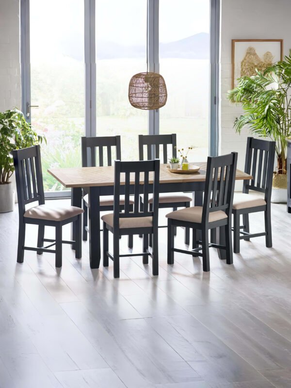Set Of 2 Bordeaux Dining Chairs Dark Grey - Image 6