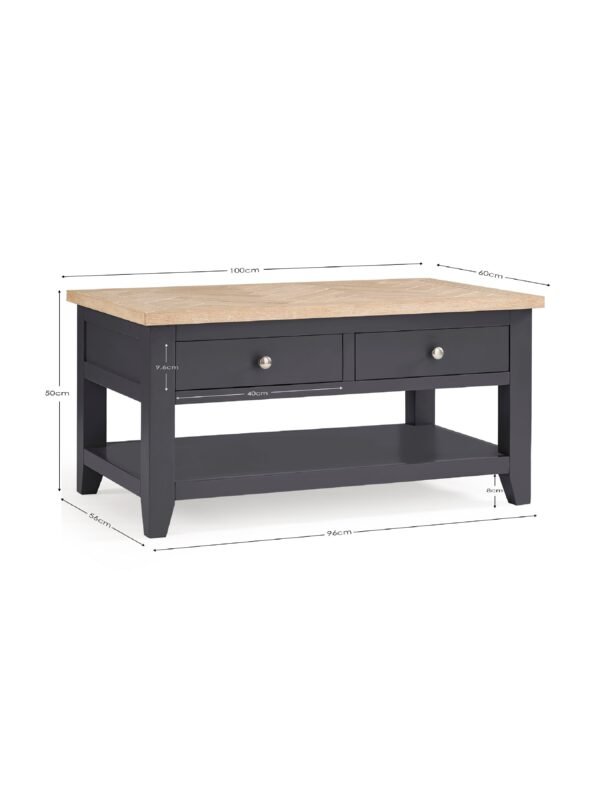 Bordeaux Coffee Table Dark Grey - Image 9