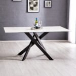 Bradley White Marble Dining Table