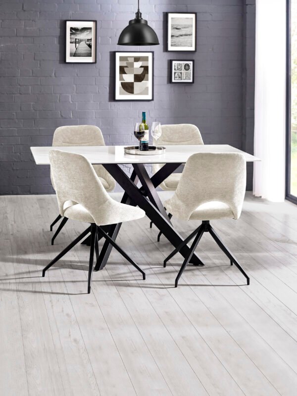 Bradley White Marble Dining Table - Image 10